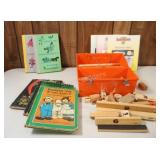 VTG Children's Books, Orange Lunch Pail, Building