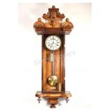 Antique Gustav Becker Vienna Regulator Wall Clock,