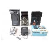 Digimatic T-8 Calculator, Sony Cassette, Meter