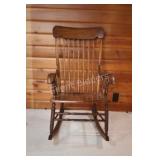 Victorian Rocking Chair w Spindle Back .