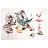 VTG Christmas Mercury Glass Birds & Tree Lights