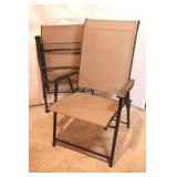 Set of Two Folding Outdoor Lawn Chairs