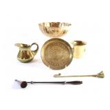 VTG Brass Bowls, Apothecary, Pitchers, Tray