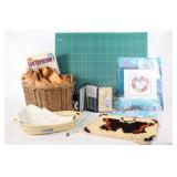 VTG Crafting Supplies, Leather Pieces & Needlework