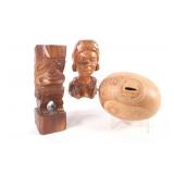 1970's Jamaican Hand-Carved Wood Figurines