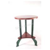 3-Legged Wooden Two Tone Side Table