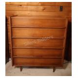 Mid Century Walnut Tallboy Chest of Drawers