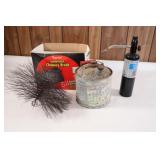Chimney Sweep, Galvanized Gas Can & Brazing Torch