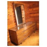 Mid Century Walnut Tallboy Chest of Drawers