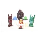 Assorted of Buddha's - Glass, Ceramic & Plastic