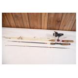 VTG Fiberglass Fishing Rods & Cardinal 754 Reel