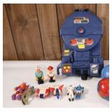 1984 The Real Ghost Buster Proton Pack & Figurines