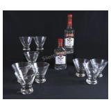 Sealed Smirnoff 750 & 375 ml Vodka & Glasses
