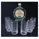 Sealed Sebian Plum Brandy 750ml &High Ball Glasses