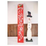 Rustic Farmhouse Wooden Christmas Porch Sign