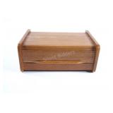 VTG Kalmar Design Teak Wood Roll Top Storage Box