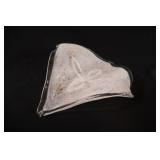 Textured Frosted Artisian Glass Display Bowl