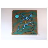 Indigenous Owl Painting, Night Owl B. Miyan