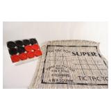VTG 3-in-1 Reversible Checkers & Tic Tack Toe