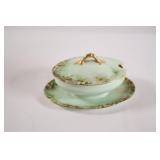 Haviland, Limoges Lidded Gravy / Saue Boat w Tray