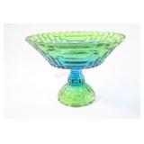 Jeannette Glass Floragold Louisa Compote