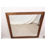 Rectangular Burl Walnut Wall Mirror