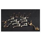 Antique Double Hook Brass & Painted Hooks