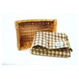 Ayers, Quebec Wool Picnic Blanket w Basket