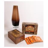 Mid-Century Scandinavian Vase, Cribbage Board