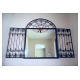 Wrought Iron Garden Gate Wall Mirror.