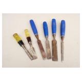 Collection or Assorted Wood Chisels