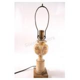 VTG Hand-Carved Italian Alabaster Table Lamp
