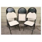 5 Folding, Cloth Covered Occasion Chairs (1 of 2)