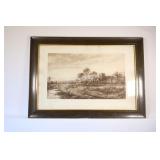 Monochromatic Landscape Engraving
