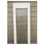Wood & Glass Interior Door with Brass Camed Glass