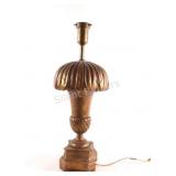 VTG Classical Urn-Form Carved Wood Table Lamp