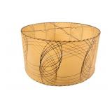 1950s Atomic-Style Fiberglass Drum Lamp Shade