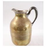 VTG Brass "Icy Hot Bottle" Pitcher