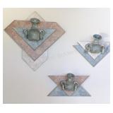 Mid-Century Geometric Wall Plaque