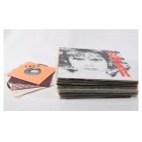 Large Assorted of 33 & 45's Vinyl Rock Albums