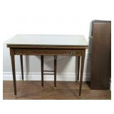 Mid-Century Walnut Expanding Console Table w Leave