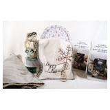 Holiday Potpourri Box, Wire Ribbon, Tree Skirt