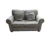 Decor-Rest Grey Traditional Rlled Arm Love Seat