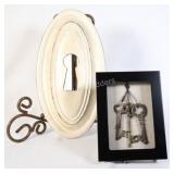 Decorative Shadow Box w Keys & Oval Key Plaque