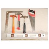 Hand Tools, Hammers, Square, Saw & Level