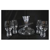 Glass Sangria Carafe w Spiegelau Plastic Glasses