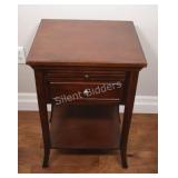 Traditional Accent Table w Pull Out Shelf & Drawer