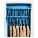 VTG Birks Genuine Stag Horn Sheffield Knife Set