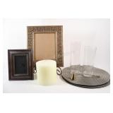 Pillar Candle, Frames, Braider Placemats
