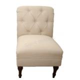 Tufted Slipper Armless Accent Chair